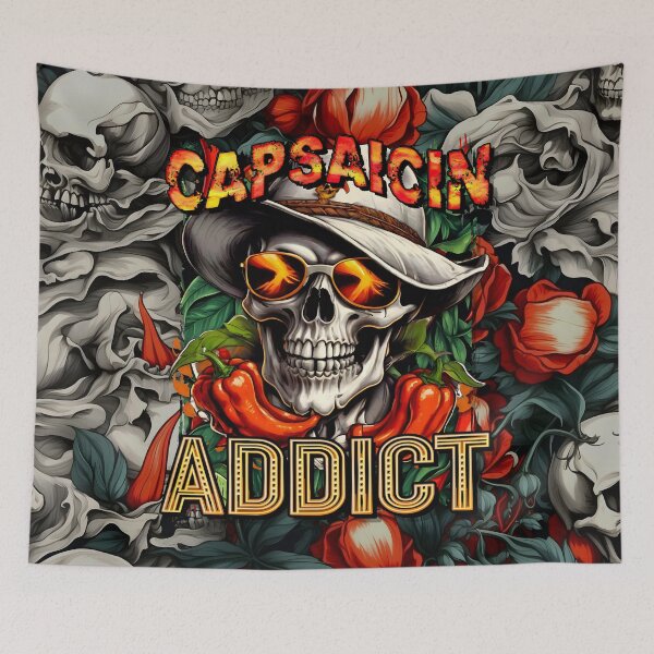 Item preview, Capsaisin Addict Sunglasses Can't Hide the Fire: Skull Cowboy Craves the Burn designed and sold by SuriyaArts.