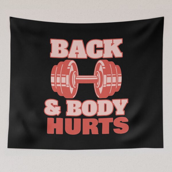 Item preview, Funny Gym Quote Workout Memes Back And Body Hurts Gym Memes designed and sold by ArabCorner.