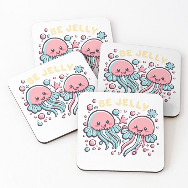 Item preview, Cute Jellyfish Be Jelly designed and sold by Funny Vintage Stickers And T-Shirts.