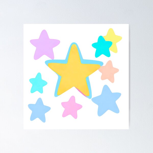 Item preview, Marshmallow Pastel Stars designed and sold by MacroExpression.