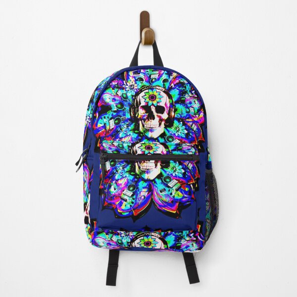 Item preview, Colorful Trippy Guitar Skullflower | Bold Rock & Roll Music Flower & Skull Graphic designed and sold by DopeStick.