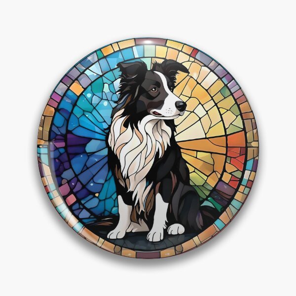 Item preview, Border Collie - Stained Glass designed and sold by IzzettDigital.