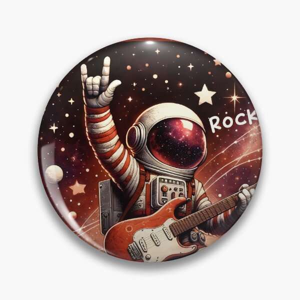 Item preview, Cosmic Rockstar Astronaut Guitarist designed and sold by inkArtistryfine.