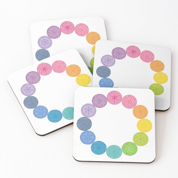 Item preview, Rainbow Color Palette Mandala Circle designed and sold by SonoSonoStudio.