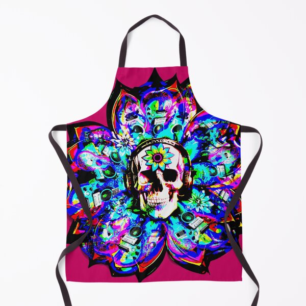 Item preview, Colorful Trippy Guitar Skullflower | Bold Rock & Roll Music Flower & Skull Graphic designed and sold by DopeStick.