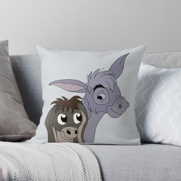 Baby Donkey Home Decor Handmade Throw Pillow Cover 16 X 16 - Hibiscus Jazz