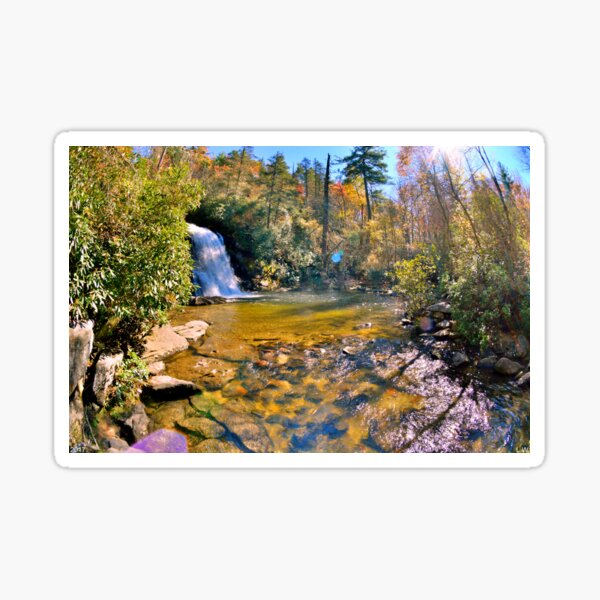 Silver Run Falls Cashiers NC In Autumn Sticker