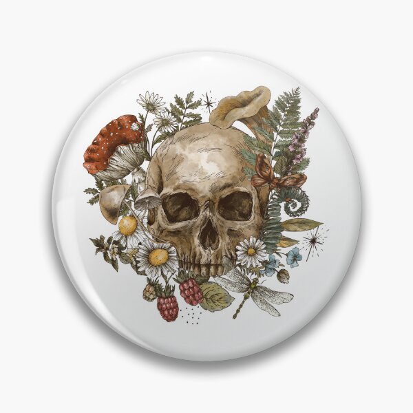Item preview, Skull With A Flower Illustration  designed and sold by LionessLove.