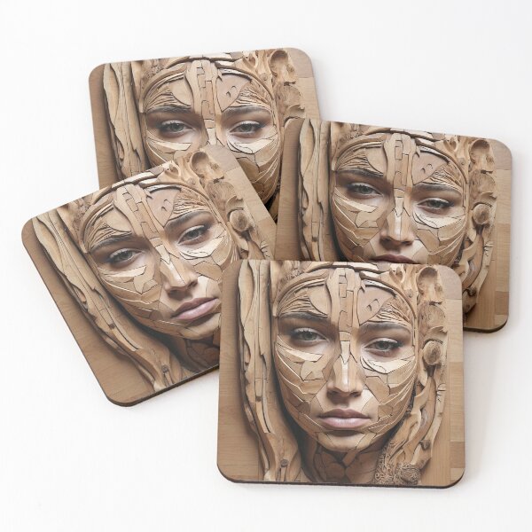 Item preview, A Wooden 3D Face designed and sold by PalettePetal.