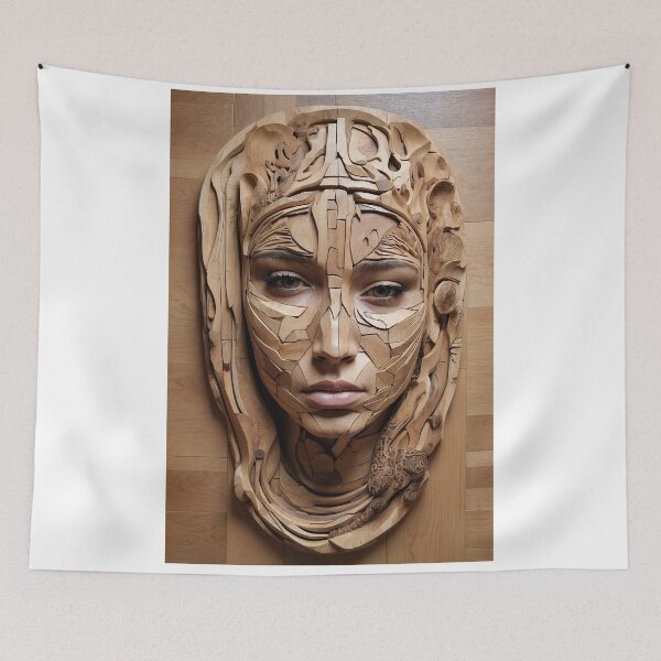 Item preview, A Wooden 3D Face designed and sold by PalettePetal.