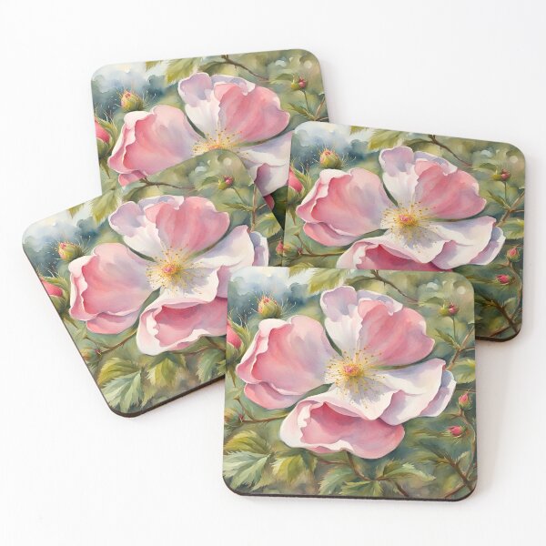 Item preview, Dog Rose (Rosa canina) - British Wildflowers designed and sold by Country-Artist.