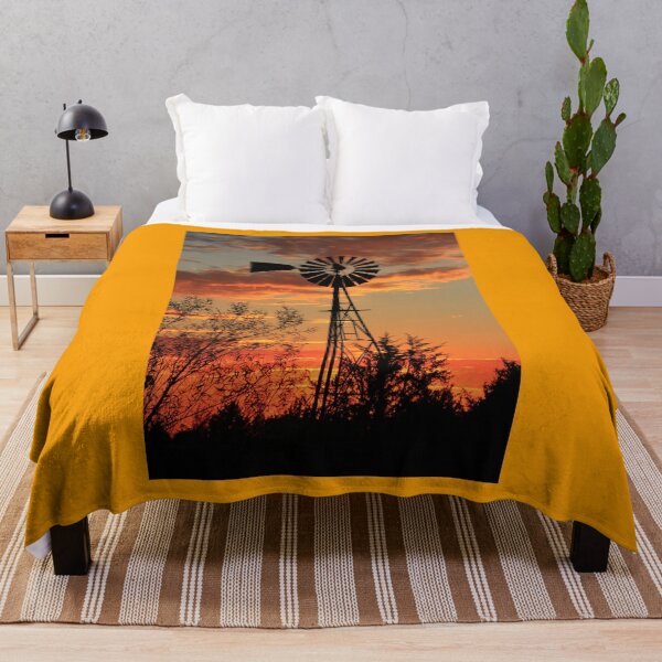 Item preview, Kansas Golden Windmill Sunset designed and sold by ROBERTDBROZEK.