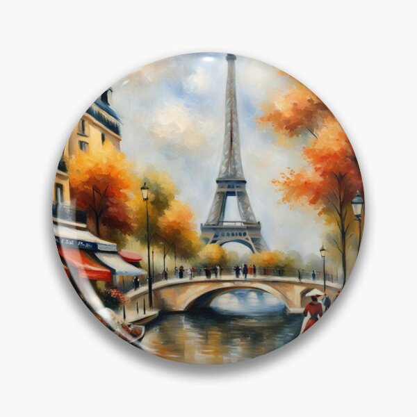 Item preview, Paris River Seine and Eiffel Tower painting designed and sold by JackFreestone.