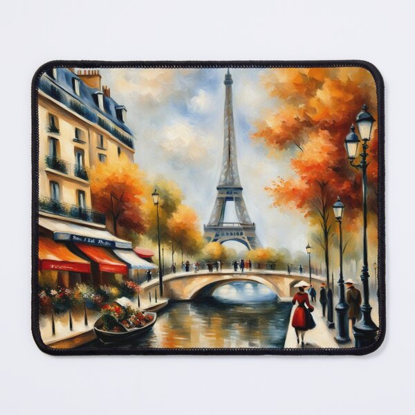 Item preview, Paris River Seine and Eiffel Tower painting designed and sold by JackFreestone.