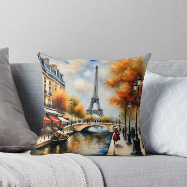 Item preview, Paris River Seine and Eiffel Tower painting designed and sold by JackFreestone.