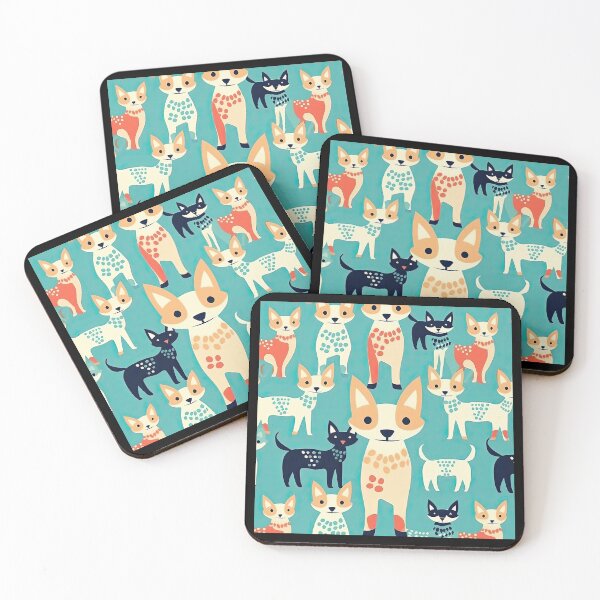Item preview, Dog Pattern Chihuahuas on Blue - Dog Pattern Dog Lovers designed and sold by WallGemsArt.