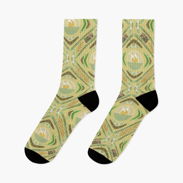 Item preview, Australia Day-Green-and-gold1 [with flags] designed and sold by Carina Parry Studios.