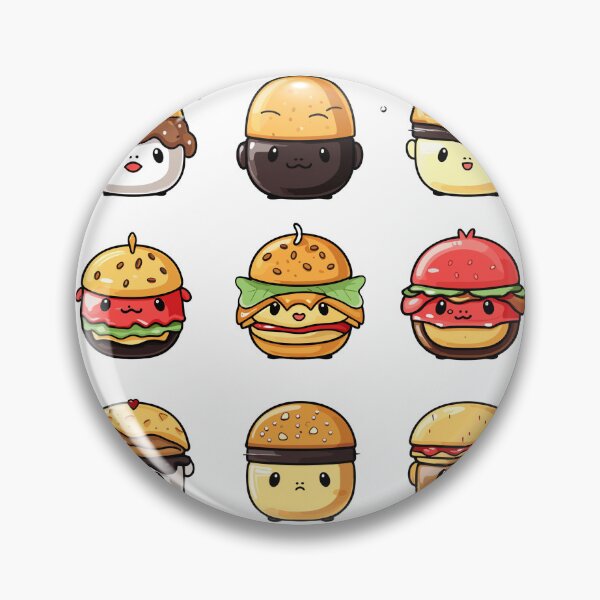 Item preview, Cute kawaii hamburger cartoon designed and sold by New-School-Wave.