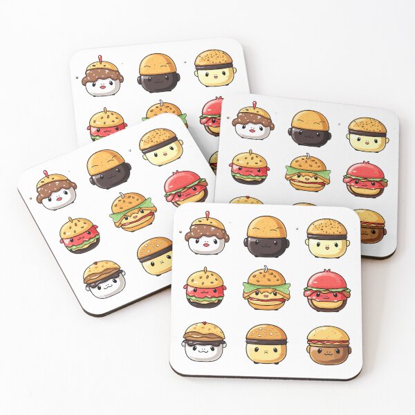 Item preview, Cute kawaii hamburger cartoon designed and sold by New-School-Wave.