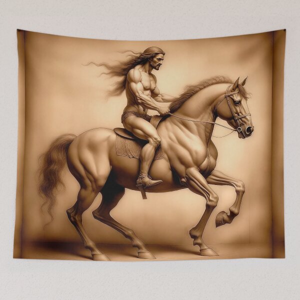 Item preview, A Barbarian Riding A Horse designed and sold by LanaGustavsson.