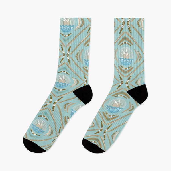 Item preview, Australia day- Boomerangs and Didgeridoos [Blue Seas] designed and sold by Carina Parry Studios.