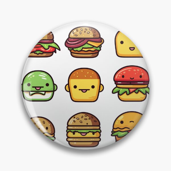Item preview, Cute kawaii hamburger cartoon designed and sold by New-School-Wave.