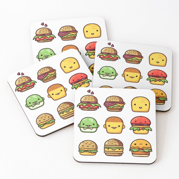 Item preview, Cute kawaii hamburger cartoon designed and sold by New-School-Wave.