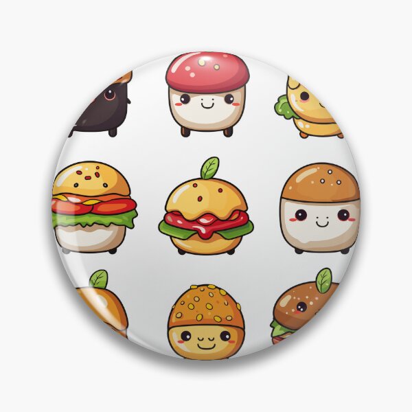 Item preview, Cute kawaii hamburger cartoon designed and sold by New-School-Wave.