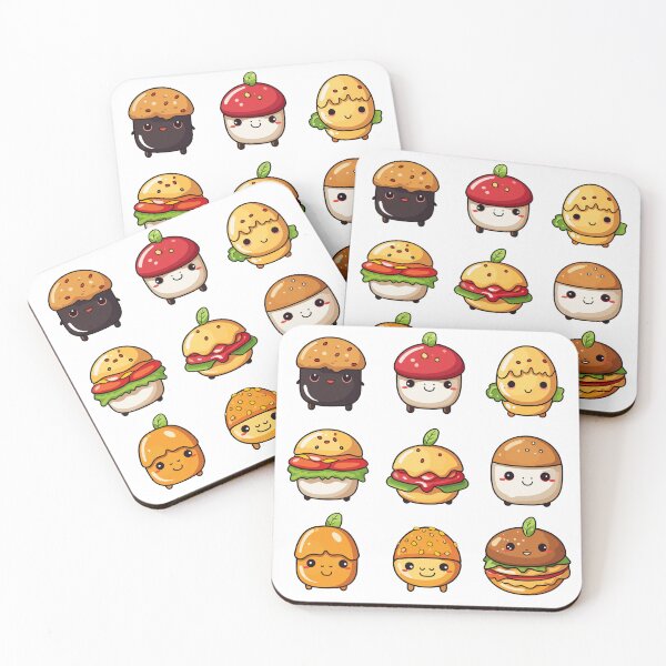 Item preview, Cute kawaii hamburger cartoon designed and sold by New-School-Wave.