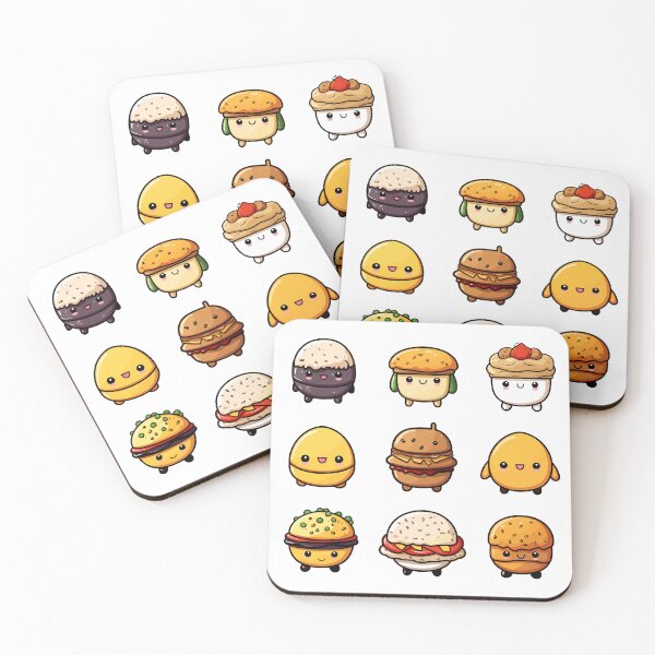 Item preview, Cute kawaii hamburger cartoon designed and sold by New-School-Wave.