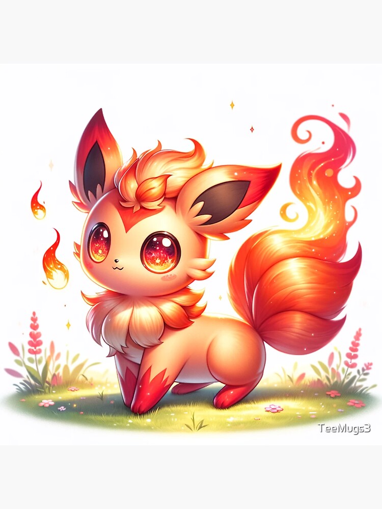 Thumbnail 3 of 3, Sticker, Flaming Fox designed and sold by TeeMugs3.