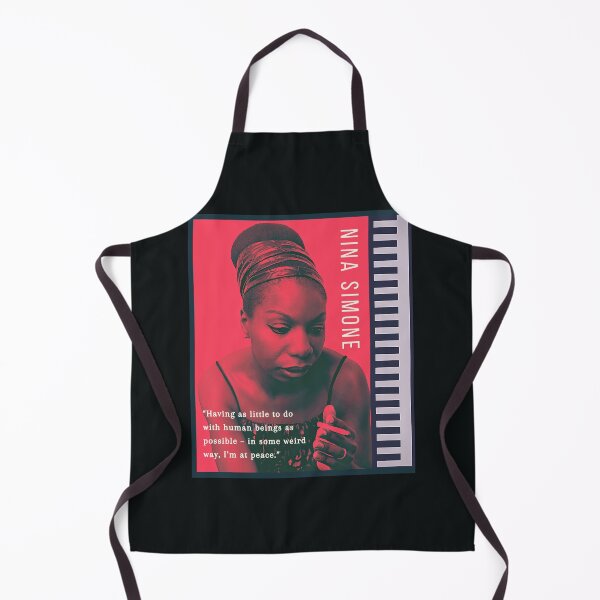Item preview, Nina Simone portrait and quote: Having as little to do with human beings as possible - in some weird way, I'm at peace. designed and sold by artbleed.