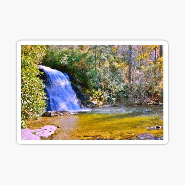 Silver Run Falls NC In Autumn Sticker
