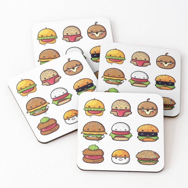 Item preview, Cute kawaii hamburger cartoon designed and sold by New-School-Wave.