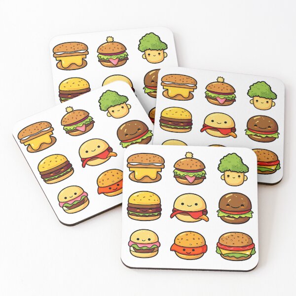Item preview, Cute kawaii hamburger cartoon designed and sold by New-School-Wave.