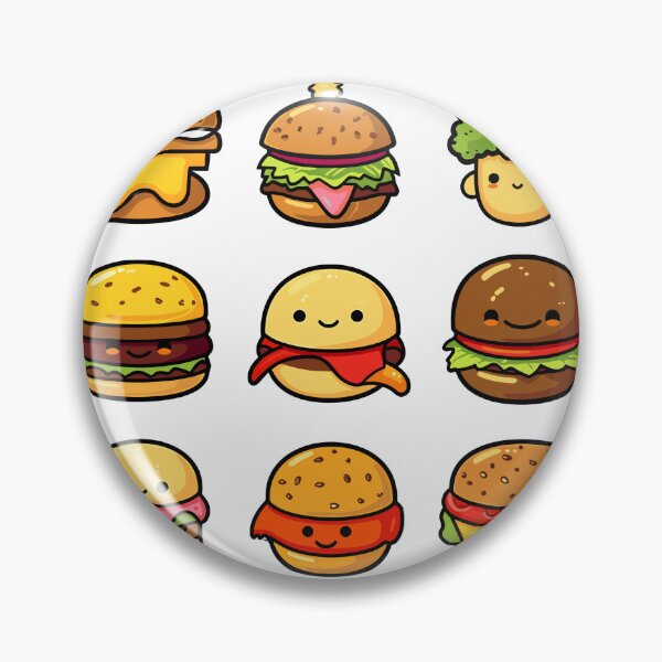 Item preview, Cute kawaii hamburger cartoon designed and sold by New-School-Wave.