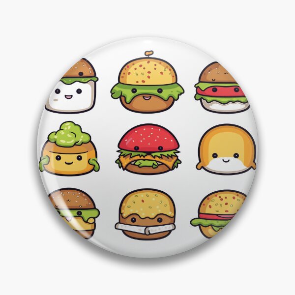 Item preview, Cute kawaii hamburger cartoon designed and sold by New-School-Wave.