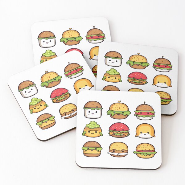 Item preview, Cute kawaii hamburger cartoon designed and sold by New-School-Wave.
