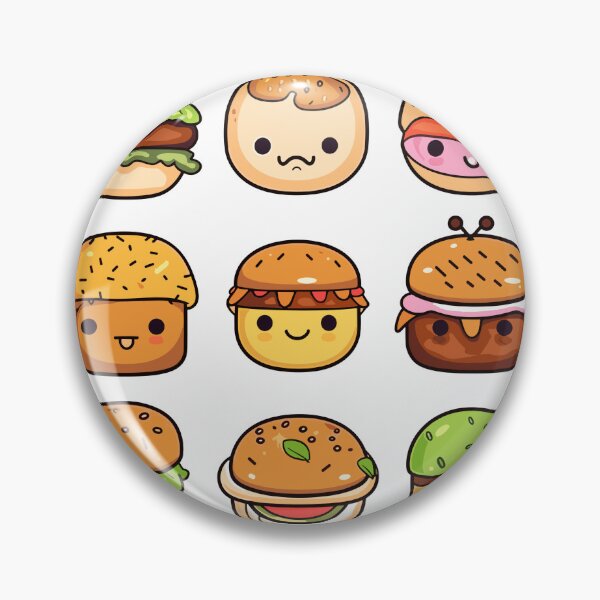Item preview, Cute kawaii hamburger cartoon designed and sold by New-School-Wave.