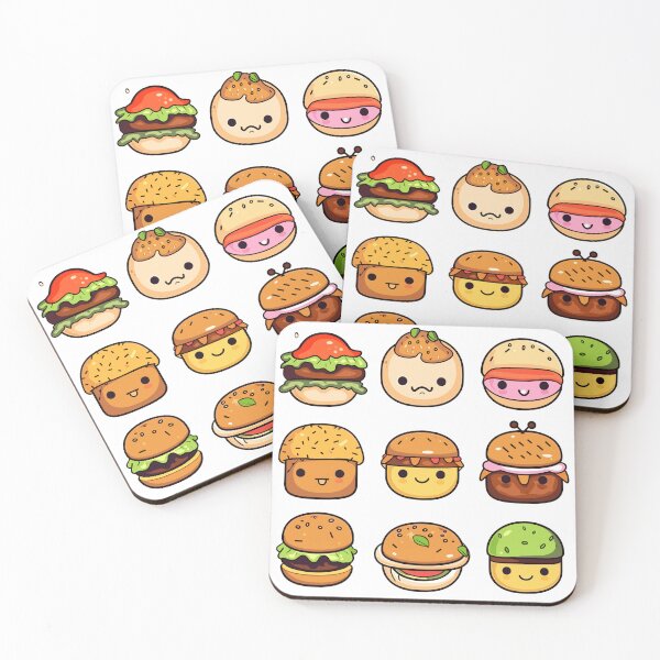 Item preview, Cute kawaii hamburger cartoon designed and sold by New-School-Wave.