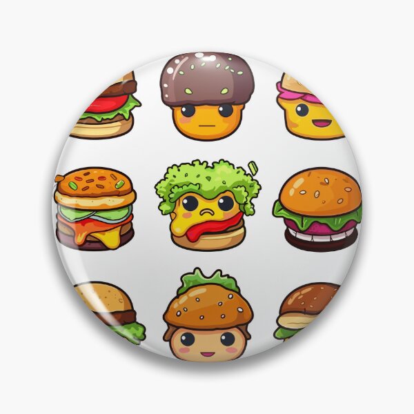 Item preview, Cute kawaii hamburger cartoon designed and sold by New-School-Wave.