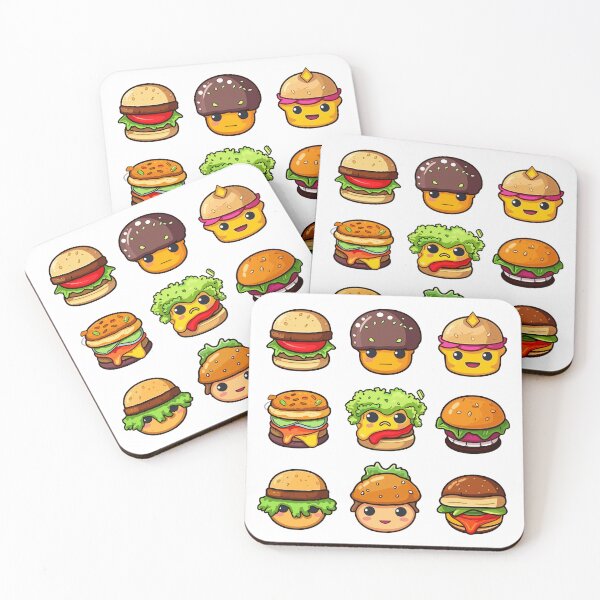 Item preview, Cute kawaii hamburger cartoon designed and sold by New-School-Wave.