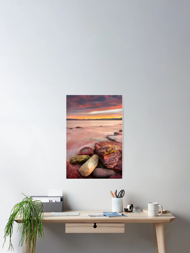 Thumbnail 2 of 3, Poster, Merimbula Red Rocks designed and sold by rezenable.