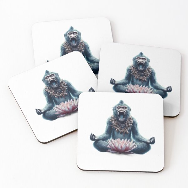 Item preview, meditating monkey designed and sold by Animalia-.