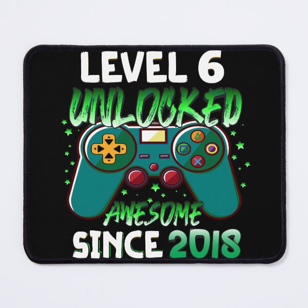 Item preview, Level 6 Unlocked Awesome Since 2018 6th Birthday Gaming designed and sold by Skalaman.