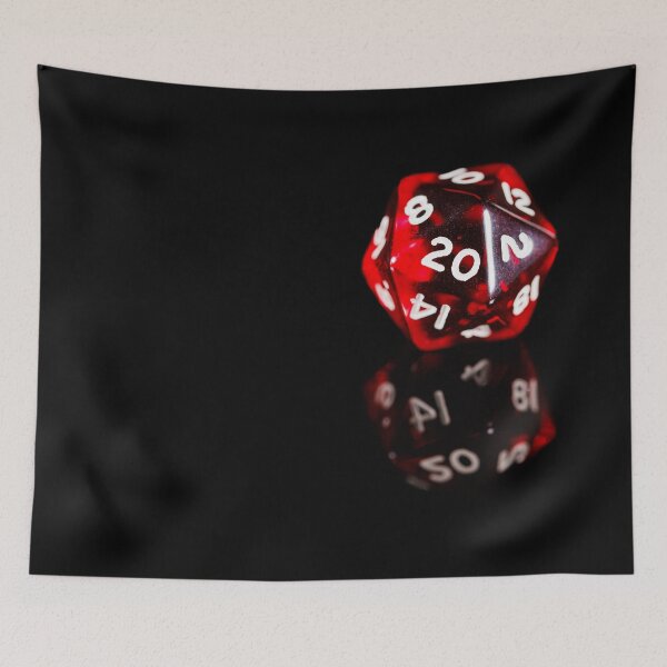 Item preview, A 20-sided gaming dice on a black background designed and sold by Giuseppe Cammino.