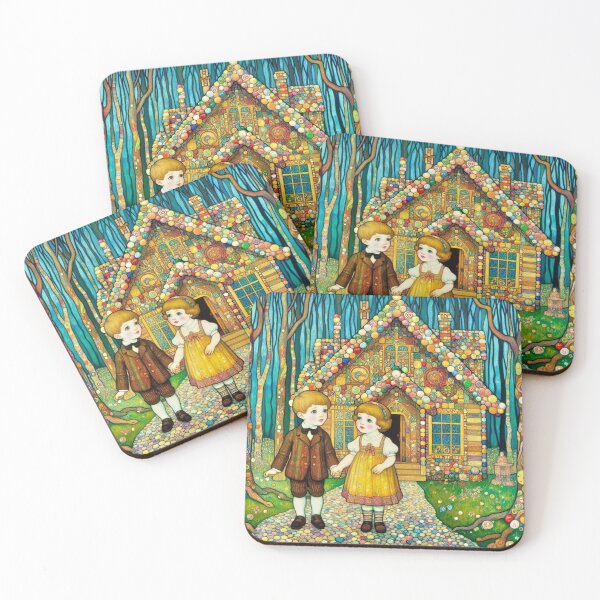 Item preview, Hansel and Gretel in front of a Candy House [Fairy tale Art] designed and sold by CristalleLisa.