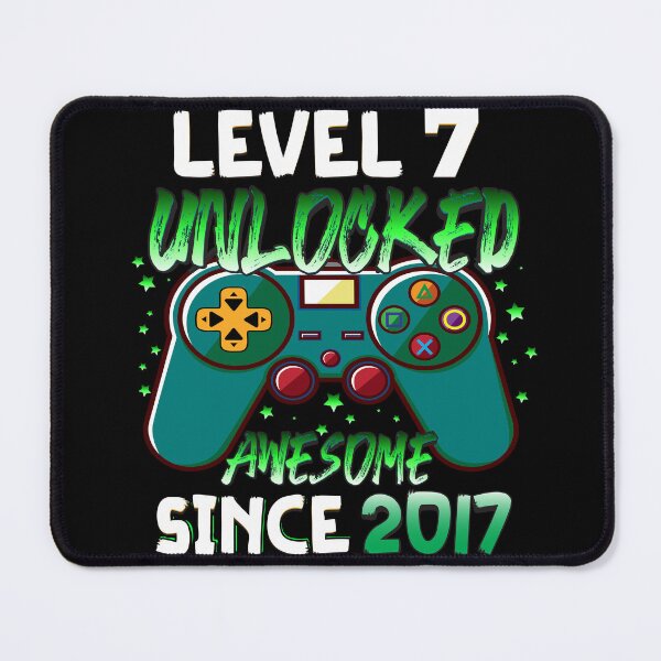 Item preview, Level 7 Unlocked Awesome Since 2017 7th Birthday Gaming designed and sold by Skalaman.