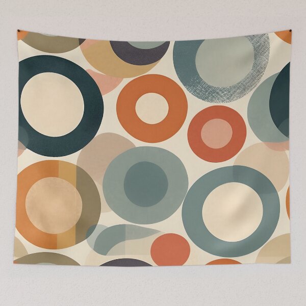 Item preview, Mid Century Modern Geometric Circles designed and sold by Prints and Lifestyle.