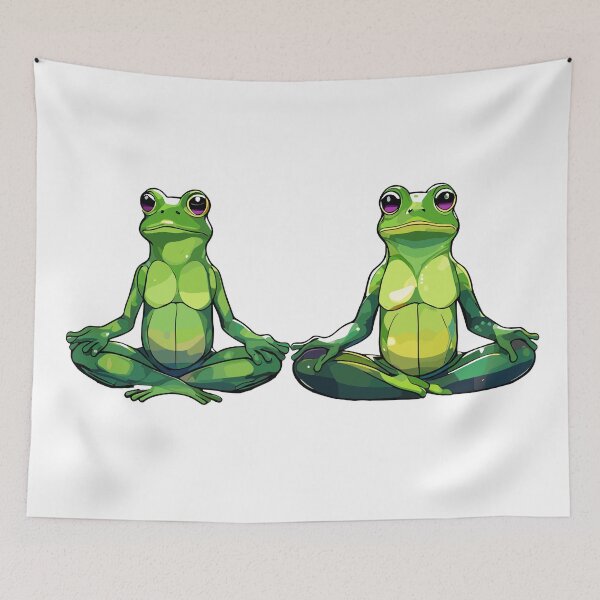 Item preview, Cute frogs are meditating designed and sold by mantra2023.